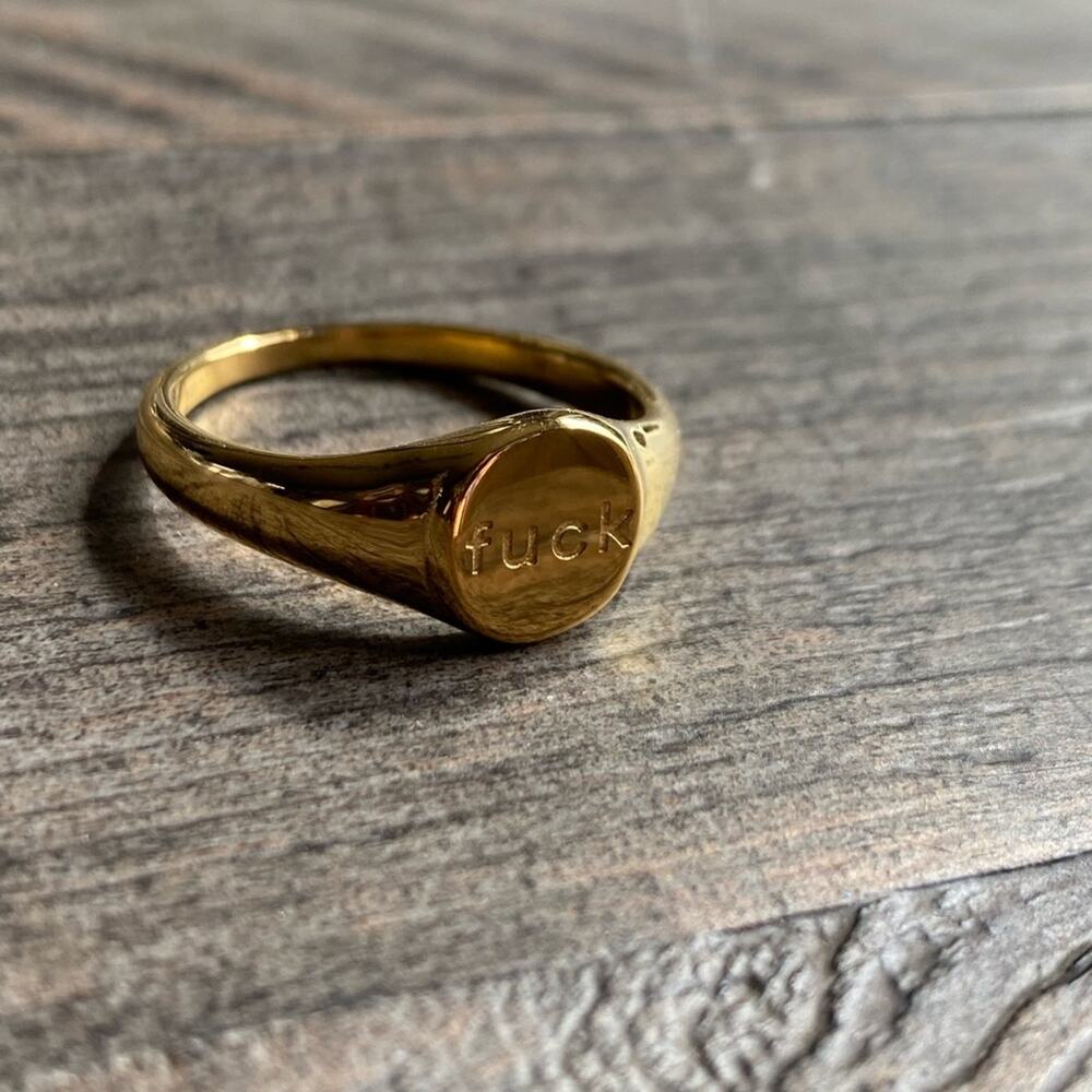 NEW F**k Signet Ring - Picture 7 of 7